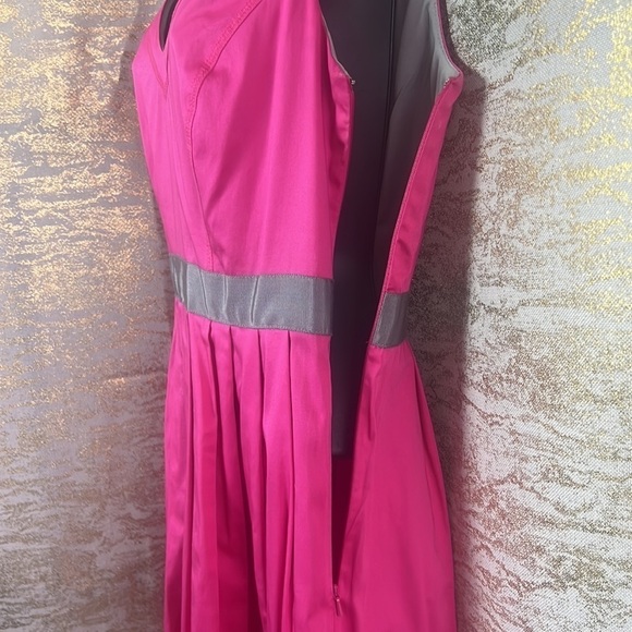 Nine West Women’s Pink/Gray Sleeveless Dress With Pockets Size 6 - Picture 7 of 14